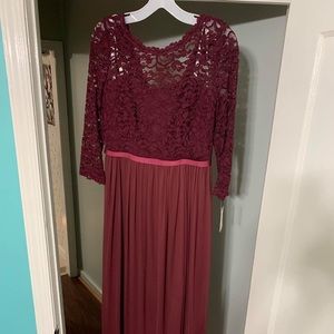 Wine colored dress